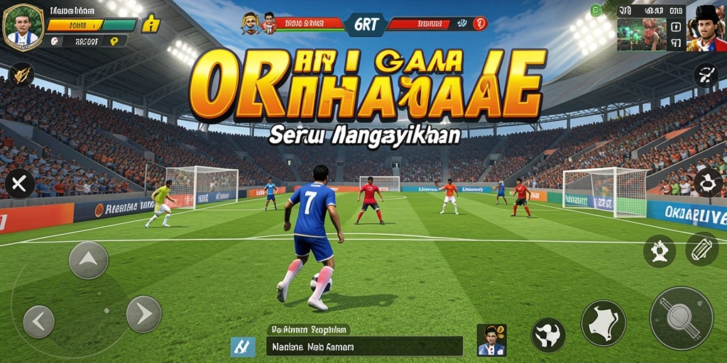 Screenshot gameplay 6RT menampilkan aksi kompetisi olahraga yang seru.