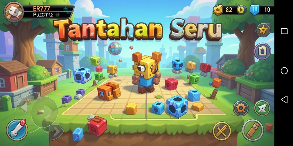 Screenshot gameplay ER777 menampilkan tantangan seru dalam puzzle.
