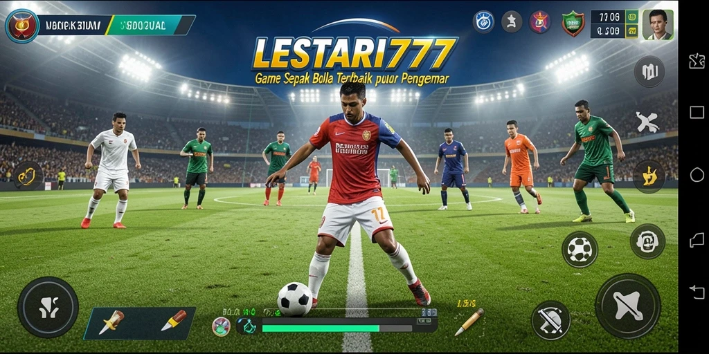 Tampilan gameplay LESTARI777 yang mendebarkan saat pertandingan sepak bola.