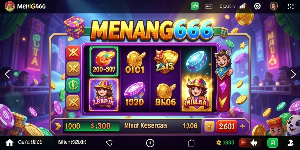 Tampilan gameplay MENANG666 dengan simbol slot yang menarik dan efek visual yang memukau.