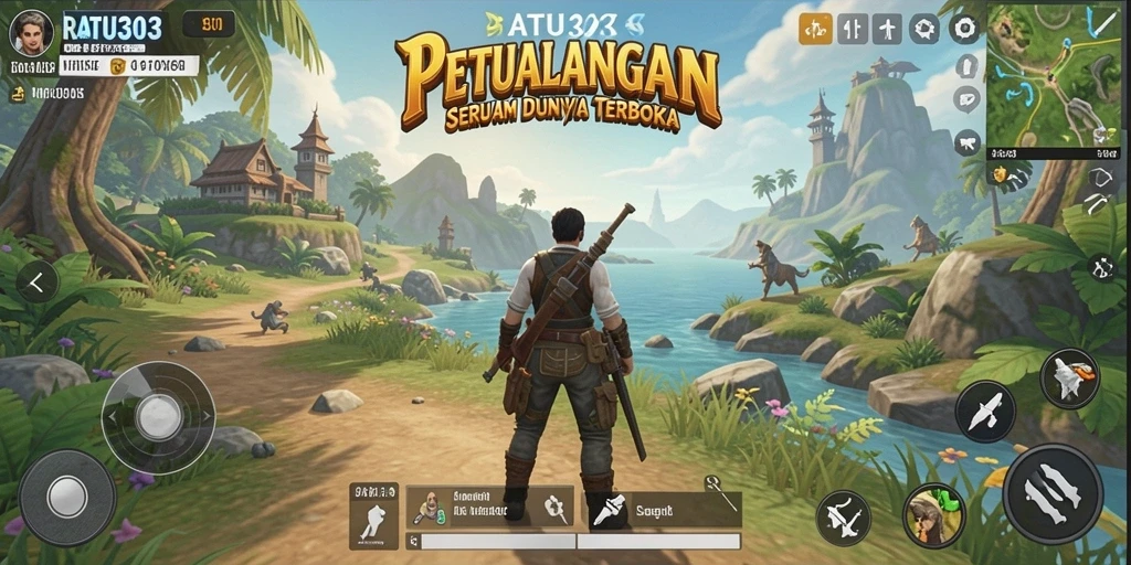 Gameplay <strong>RATU303</strong> yang menampilkan petualangan seru dalam dunia terbuka.