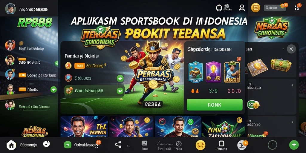 Screenshot gameplay RP888 dengan tampilan taruhan olahraga yang menarik.
