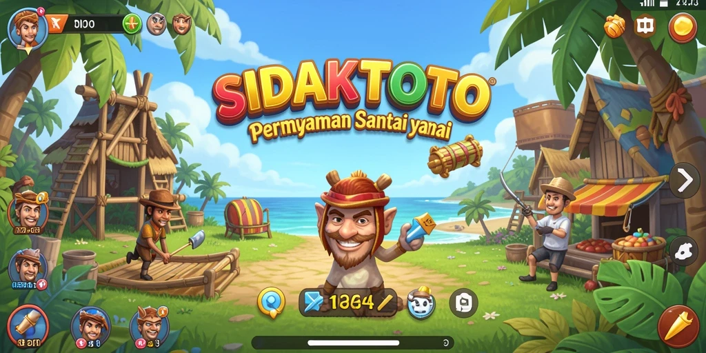 Tampilan gameplay SIDAKTOTO yang penuh warna dan menantang.