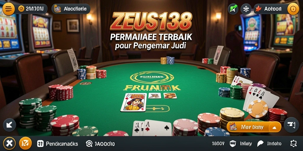 Tampilan menarik gameplay ZEUS138 dengan berbagai pemain Poker.